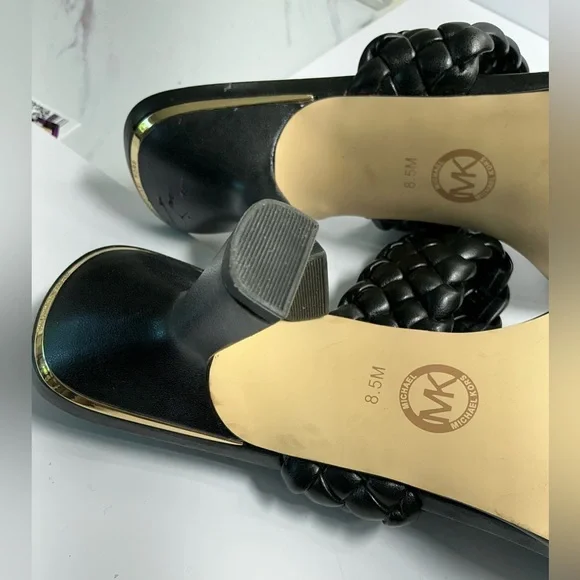 Michael Kors Black Braided Women's Sandals 8.5 - Picture 4 of 12